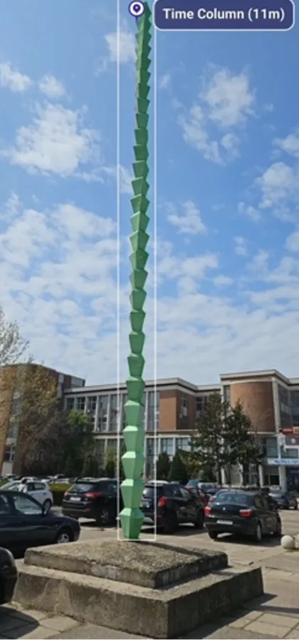 The app detecting the Time Column on campus
